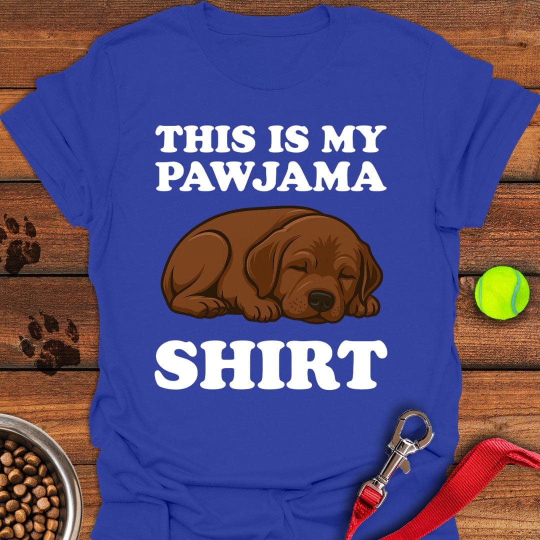 Chocolate Labrador Pajama T-Shirt Playful Dog Apparel First Fathers Day Gift Ideas