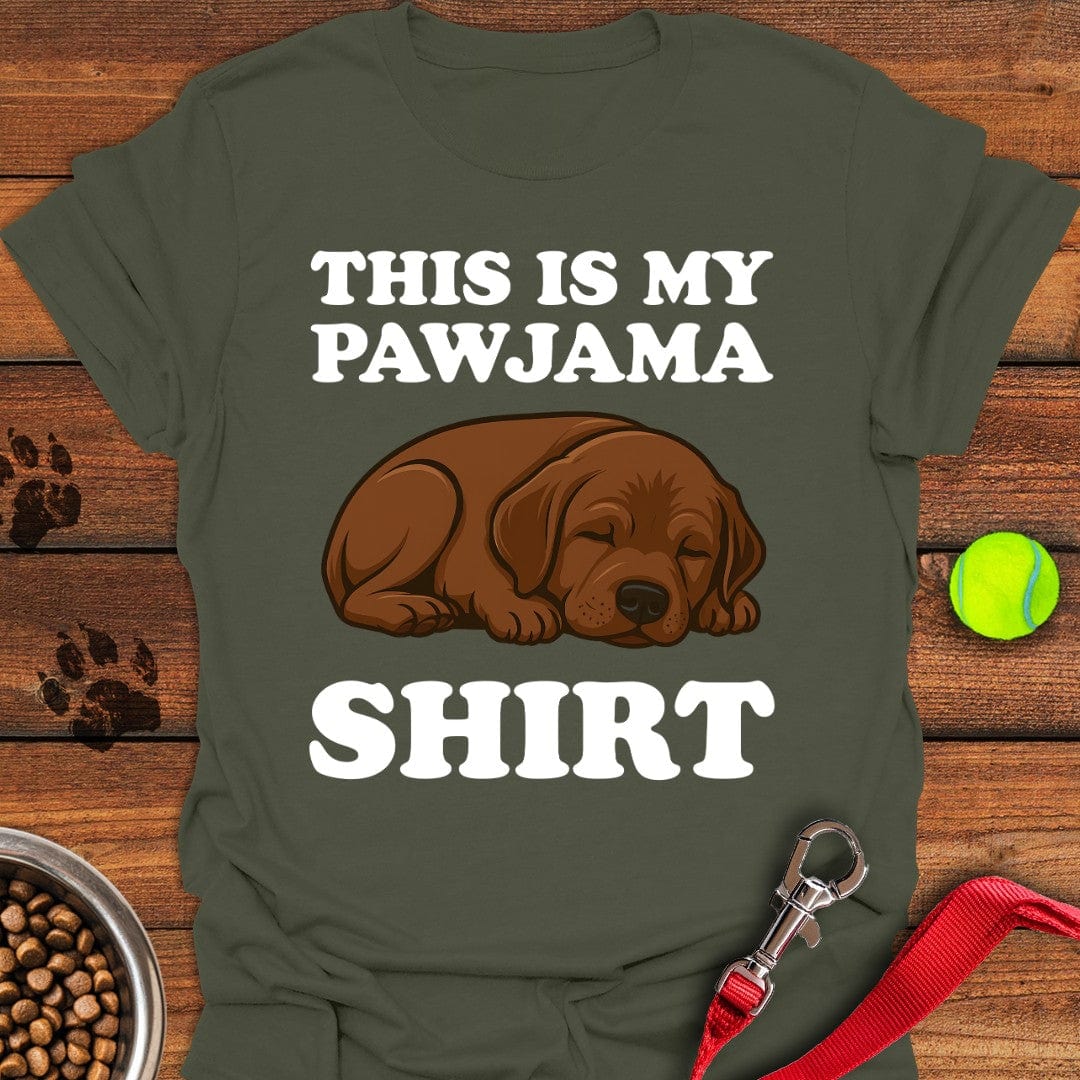 Chocolate Labrador Pajama T-Shirt Playful Dog Apparel First Fathers Day Gift Ideas