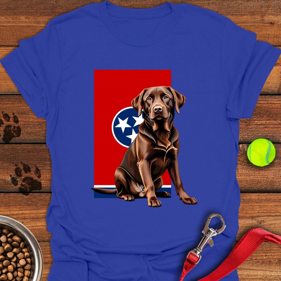 Chocolate Labrador Tennessee Flag T-Shirt Big Dog Clothes Dog Themed Gifts