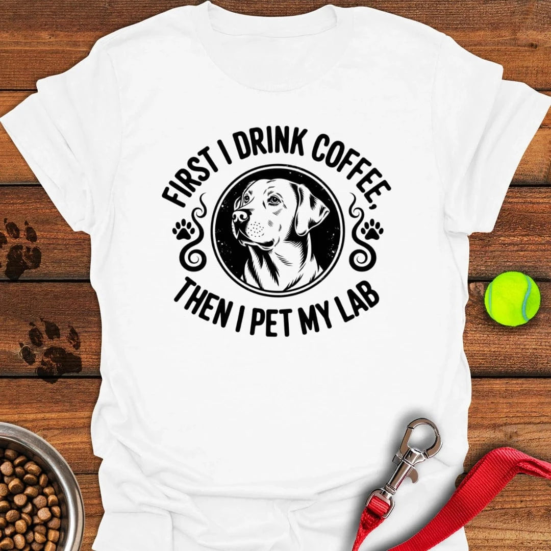Coffee & Labrador T-Shirt Tiny Dog Apparel Special Mothers Day Gift