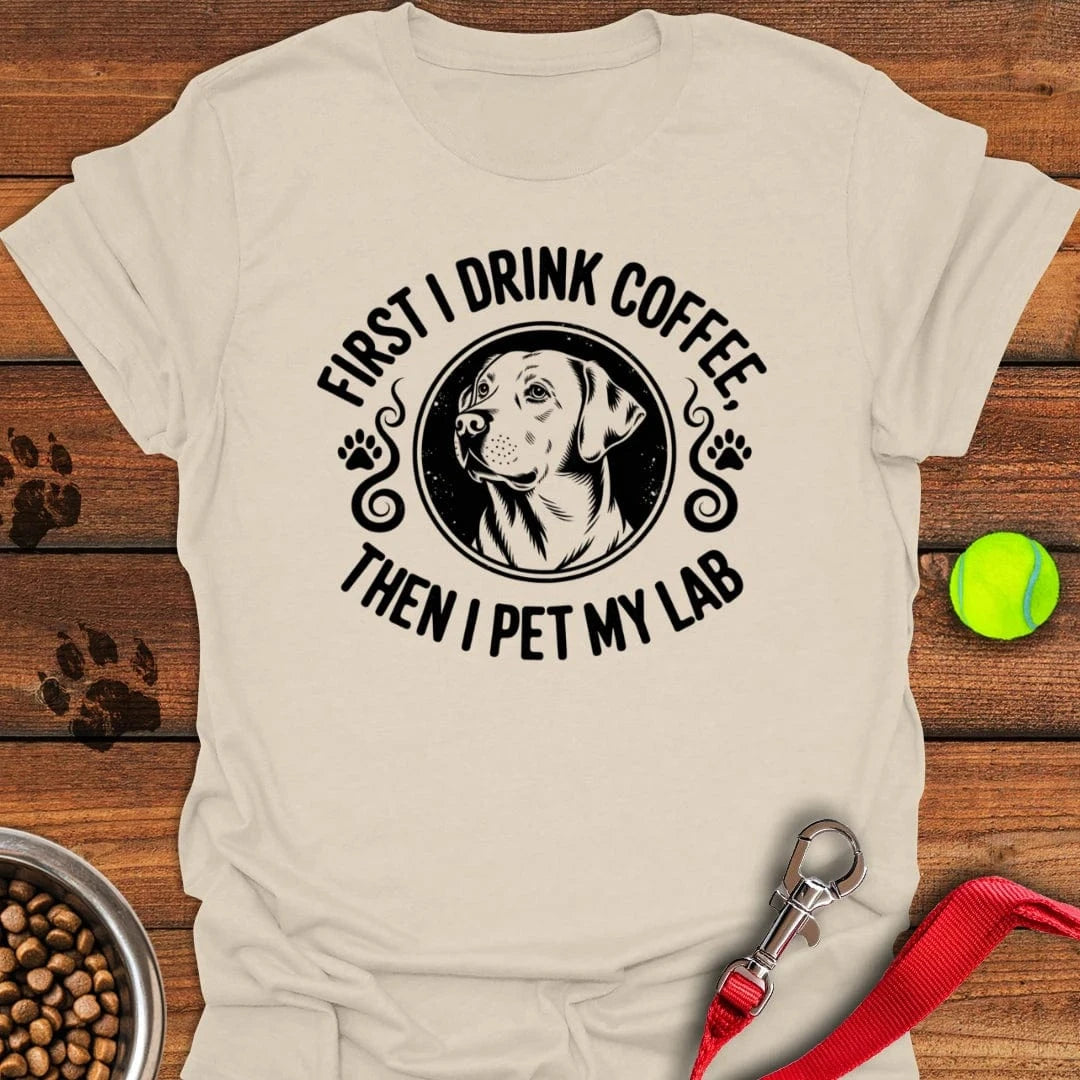 Coffee & Labrador T-Shirt Tiny Dog Apparel Special Mothers Day Gift