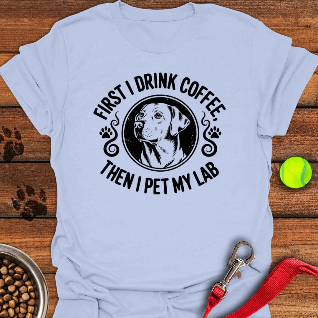 Coffee & Labrador T-Shirt Tiny Dog Apparel Special Mothers Day Gift