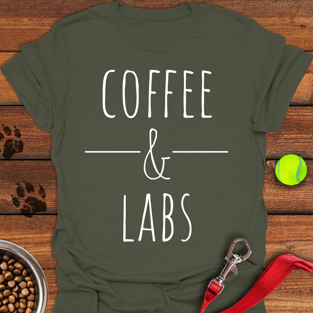 Coffee & Labs T-Shirt Adorable Dog Apparel Special Mothers Day Gift