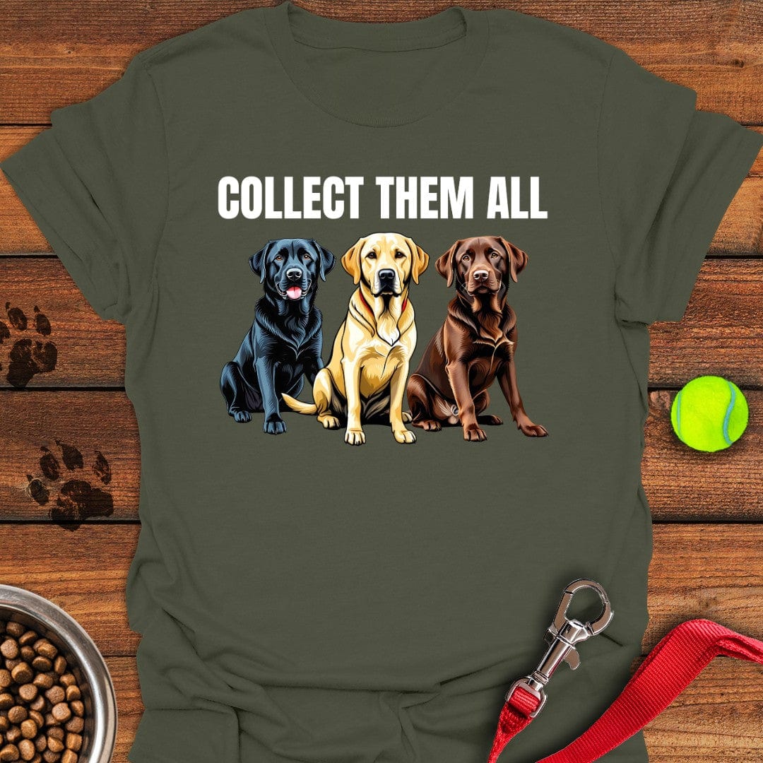 Collect Them All Labrador T-Shirt Classic Dog Clothes Present For Dog Lovers