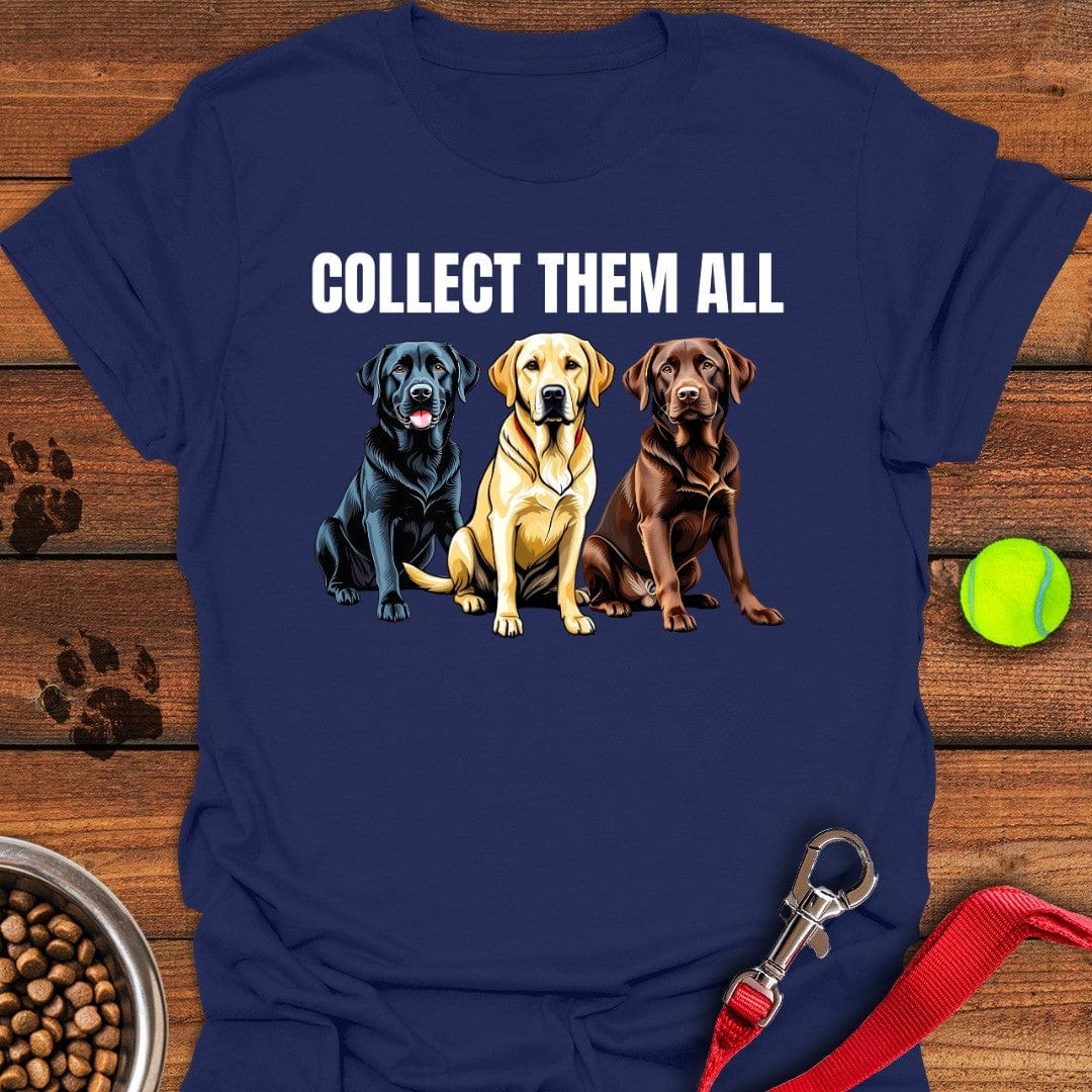 Collect Them All Labrador T-Shirt Classic Dog Clothes Present For Dog Lovers