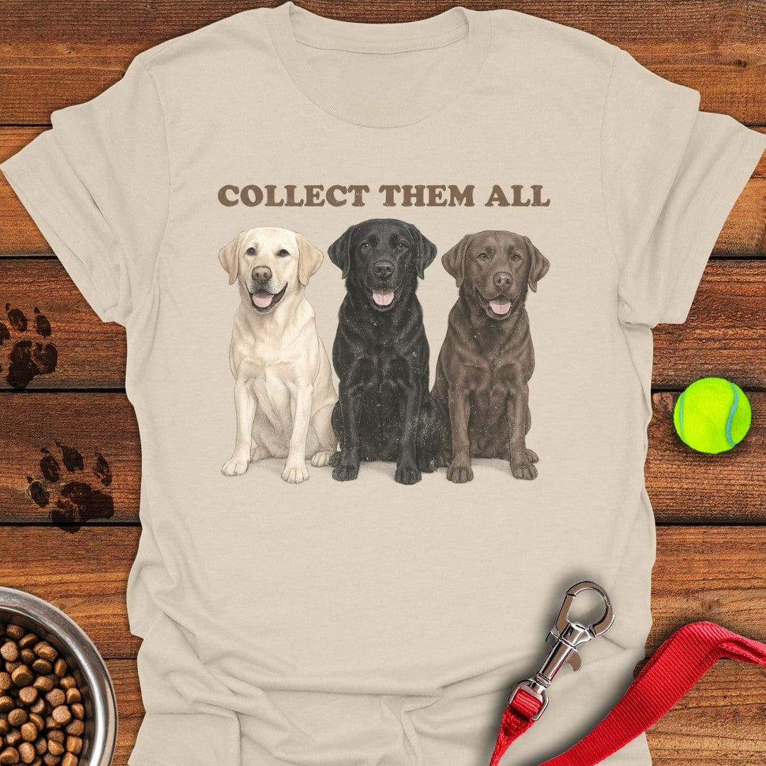 Collect Them All Labrador T-Shirt Fancy Dog Apparel Father's Day Gifts For Husband