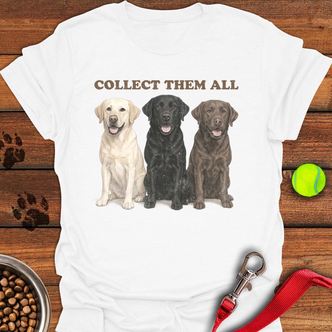 Collect Them All Labrador T-Shirt Fancy Dog Apparel Father's Day Gifts For Husband