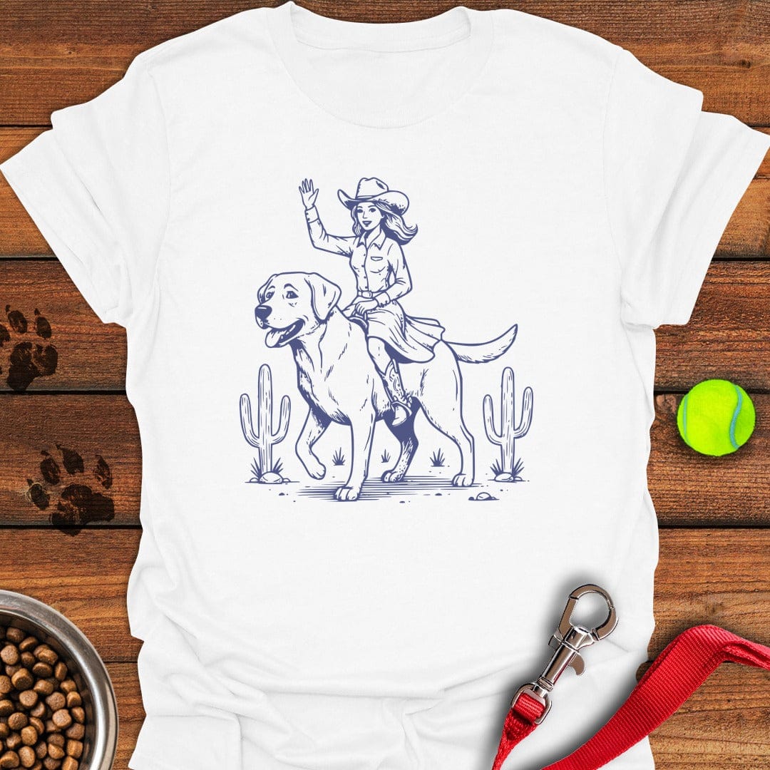Cowgirl Labrador T-Shirt Friendly Dog Clothing Perfect Gift For Dog Lovers