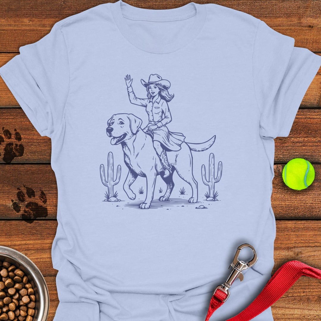 Cowgirl Labrador T-Shirt Friendly Dog Clothing Perfect Gift For Dog Lovers