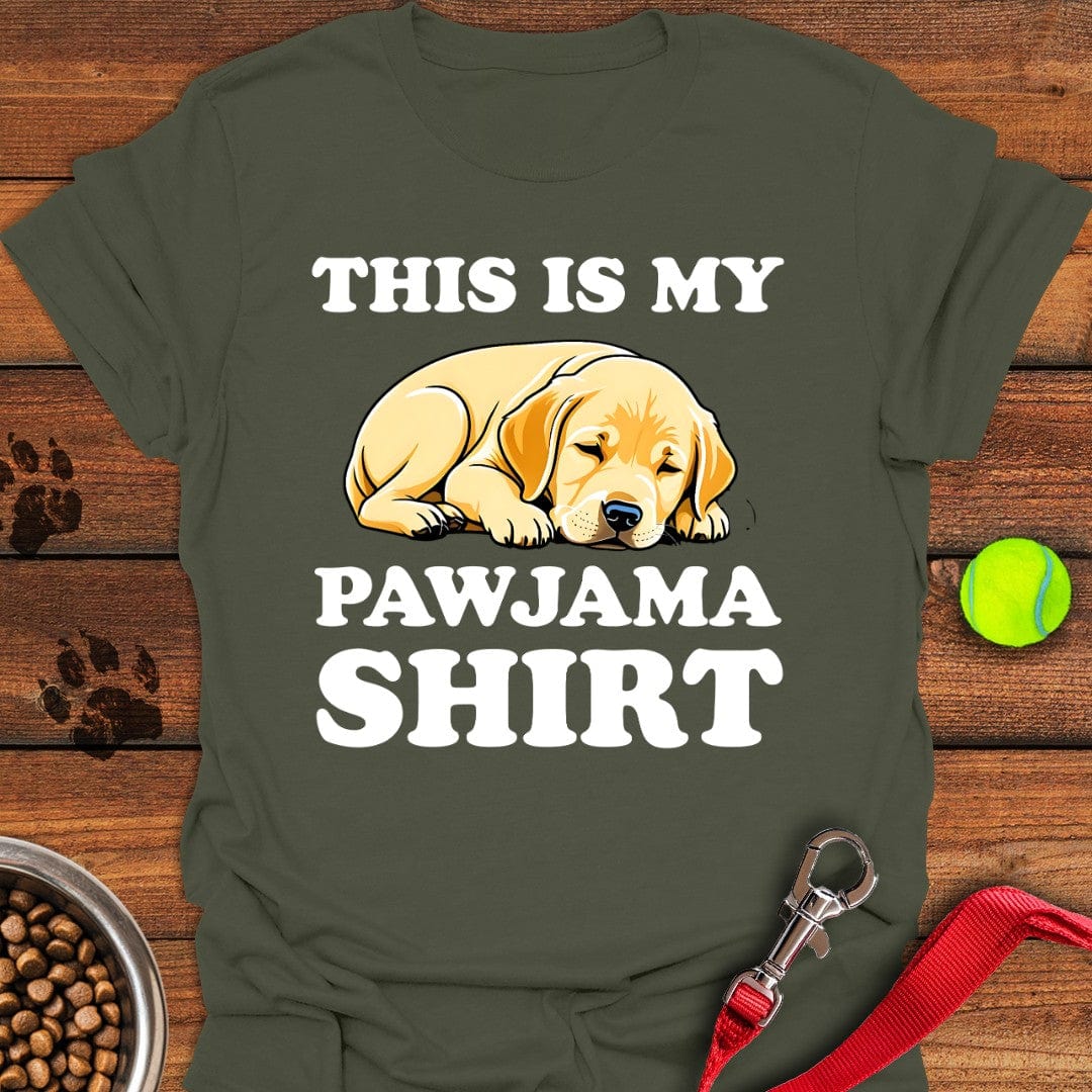 Cute Pajama Yellow Labrador T-Shirt Friendly Dog Clothing Presents For Dod Lovers Person