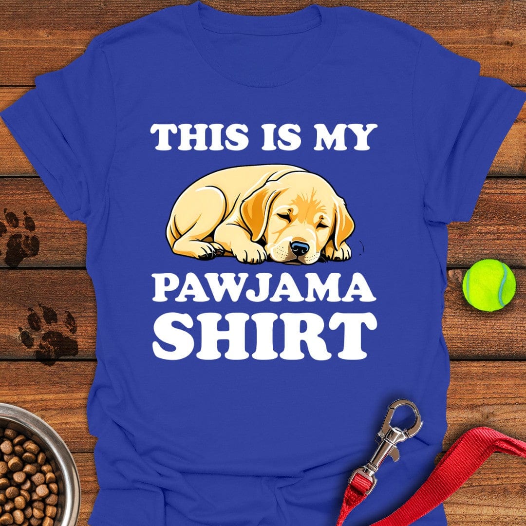 Cute Pajama Yellow Labrador T-Shirt Friendly Dog Clothing Presents For Dod Lovers Person