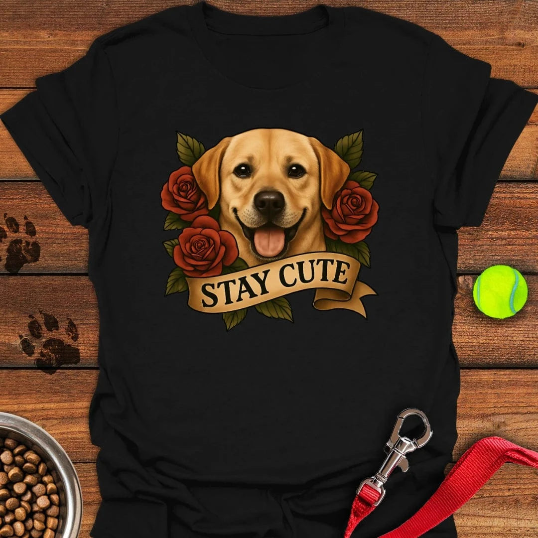 Cute Yellow Labrador Tattoo T-Shirt Proud Dog Apparel Birthday Presents For Dog Lovers