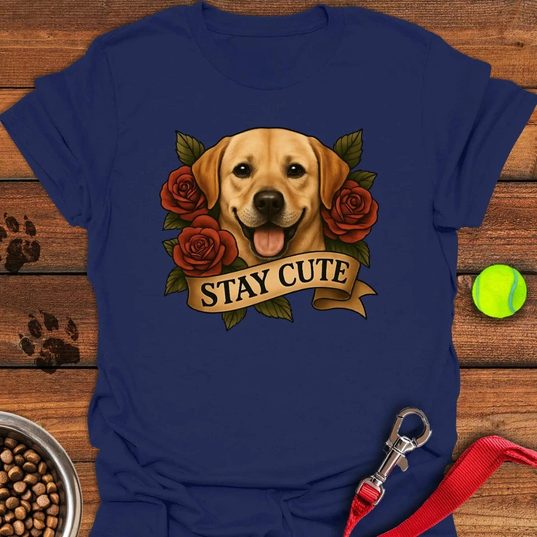 Cute Yellow Labrador Tattoo T-Shirt Proud Dog Apparel Birthday Presents For Dog Lovers