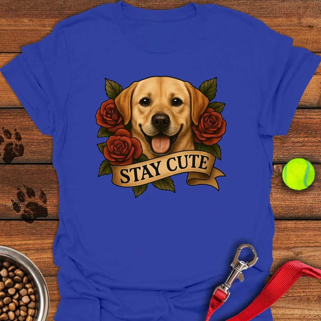 Cute Yellow Labrador Tattoo T-Shirt Proud Dog Apparel Birthday Presents For Dog Lovers