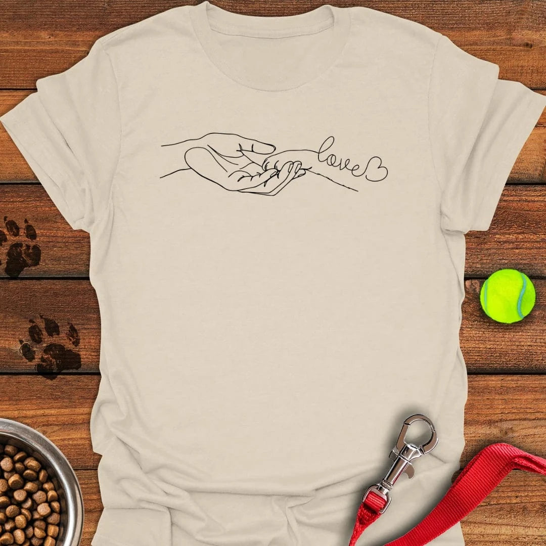 Dog Paw Love Shirt T-Shirt Sleepy Dog Apparel Meaningful Father's Day Gifts