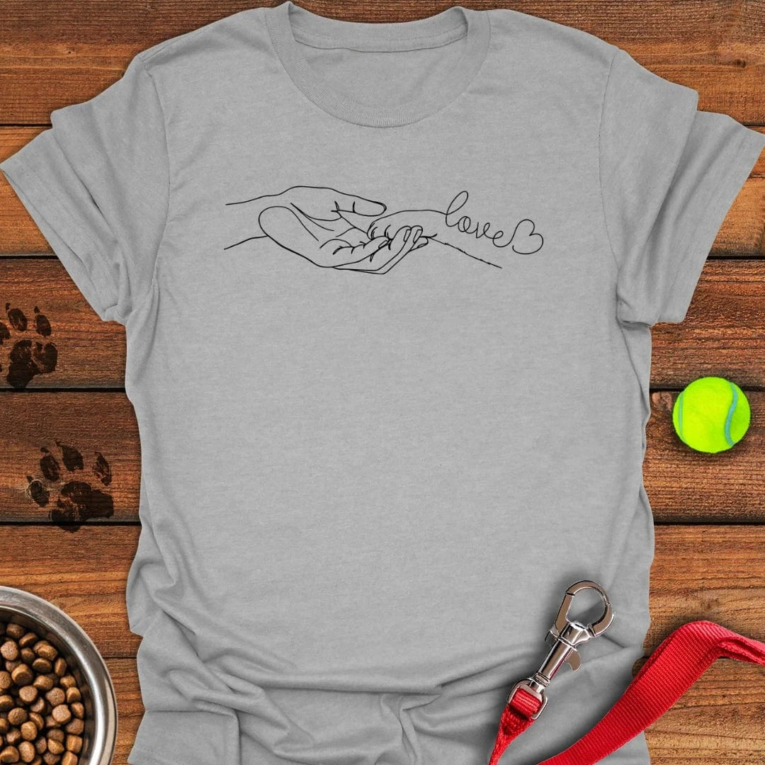 Dog Paw Love Shirt T-Shirt Sleepy Dog Apparel Meaningful Father's Day Gifts