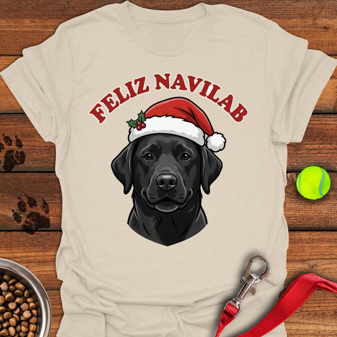 Feliz Navilab Black Lab T-Shirt Lovely Dog Clothes Great Gifts For Dad