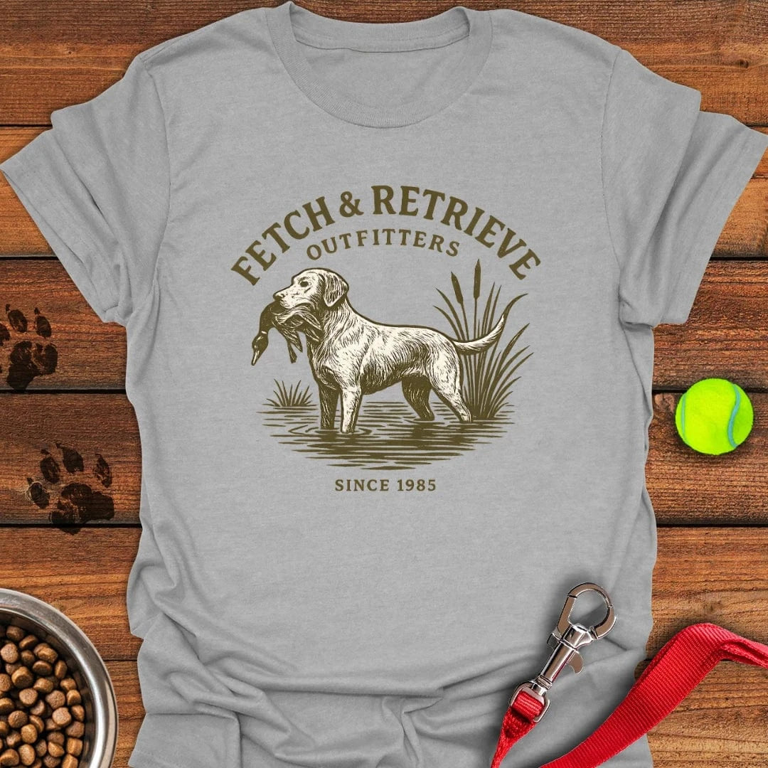 Fetch & Retrieve Labrador T-Shirt Energetic Dog Apparel Dog Owners Themed Gifts