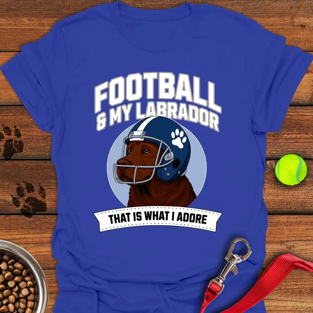 Football Chocolate Labrador T-Shirt Cute Dog Clothing Awesome Gifts For Dog Lovers