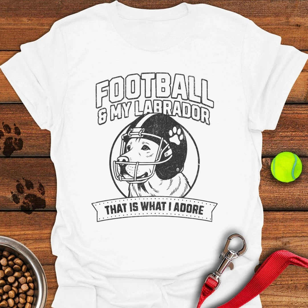 Football & My Labrador T-Shirt Cute Dog Apparel Great Father's Day Gifts