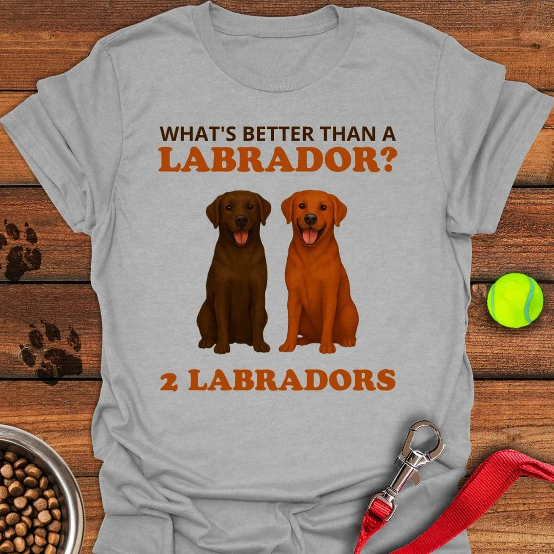 Fox Red and Chocolate Labrador T-Shirt Loyal Dog Clothing Best Father's Day Gifts