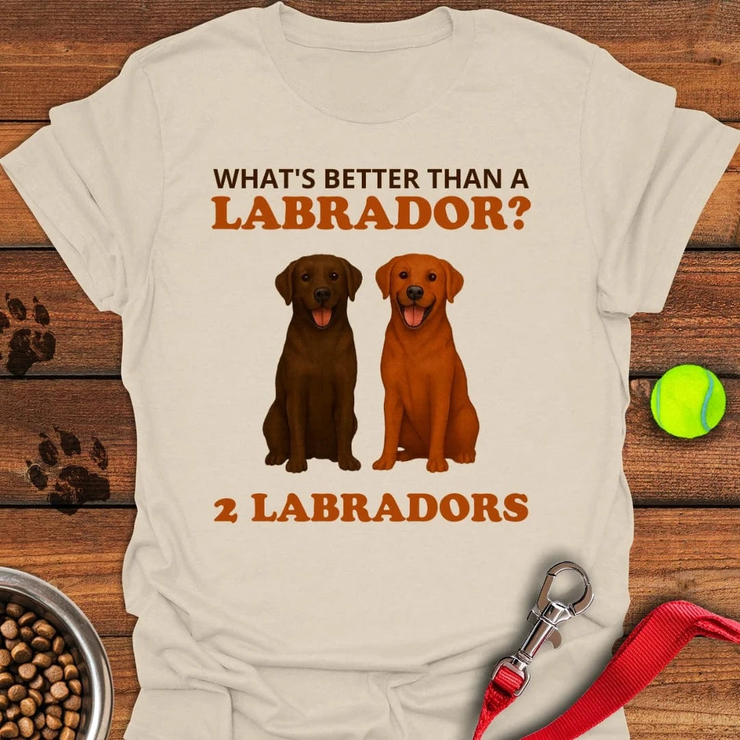 Fox Red and Chocolate Labrador T-Shirt Loyal Dog Clothing Best Father's Day Gifts