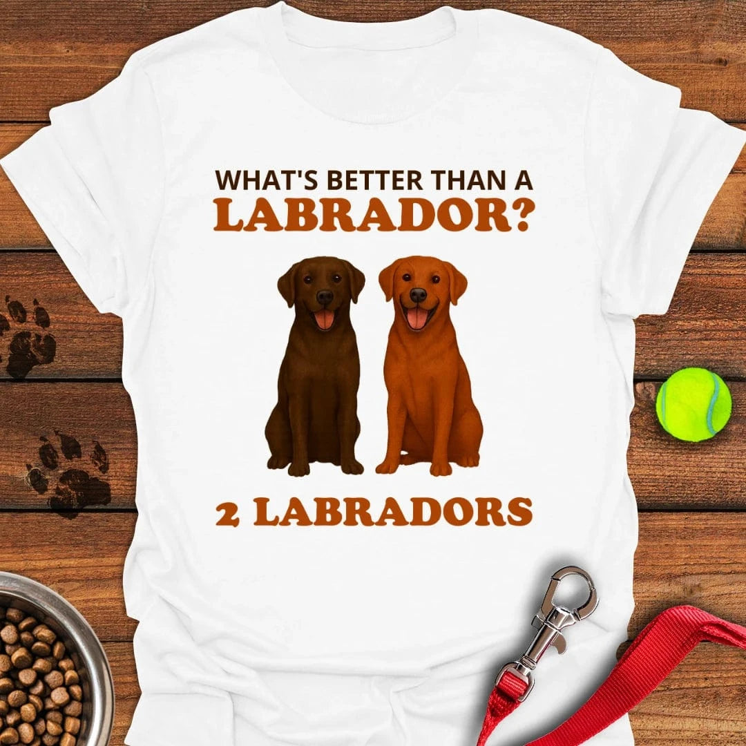 Fox Red and Chocolate Labrador T-Shirt Loyal Dog Clothing Best Father's Day Gifts