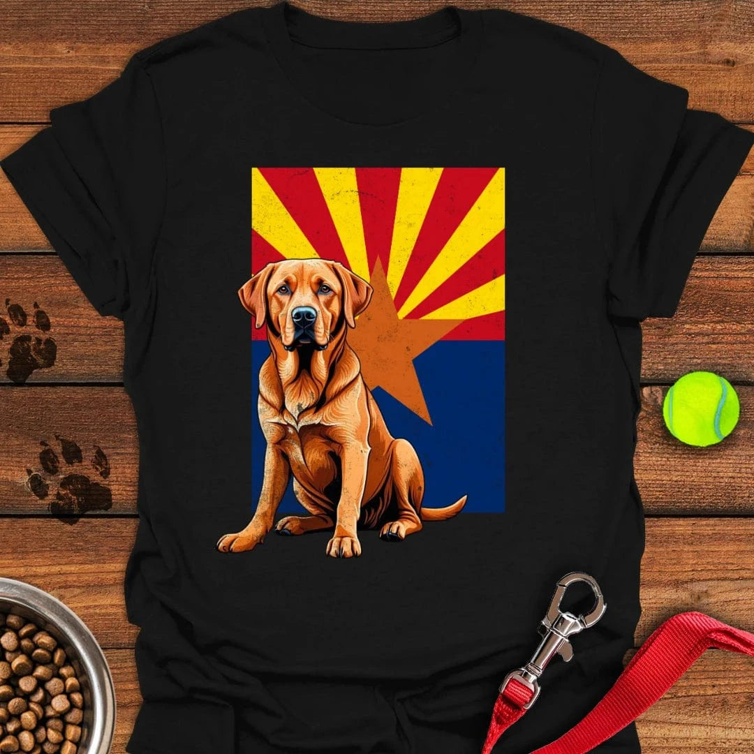 Fox Red Labrador Arizona Flag T-Shirt Smart Dog Apparel Sentimental Father's Day Gifts