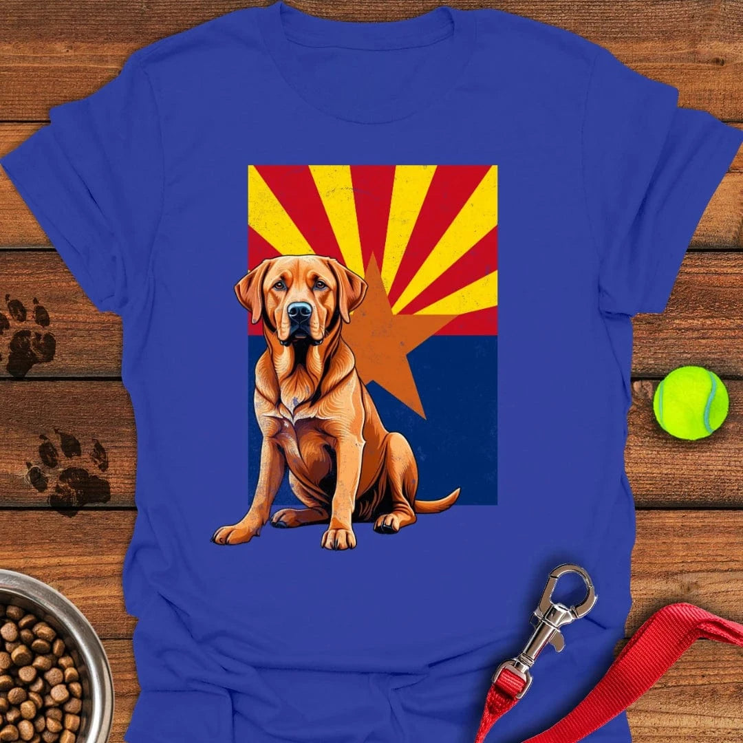 Fox Red Labrador Arizona Flag T-Shirt Smart Dog Apparel Sentimental Father's Day Gifts