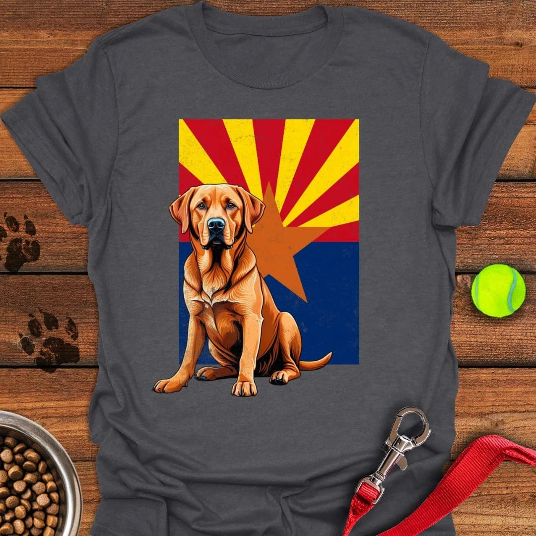 Fox Red Labrador Arizona Flag T-Shirt Smart Dog Apparel Sentimental Father's Day Gifts