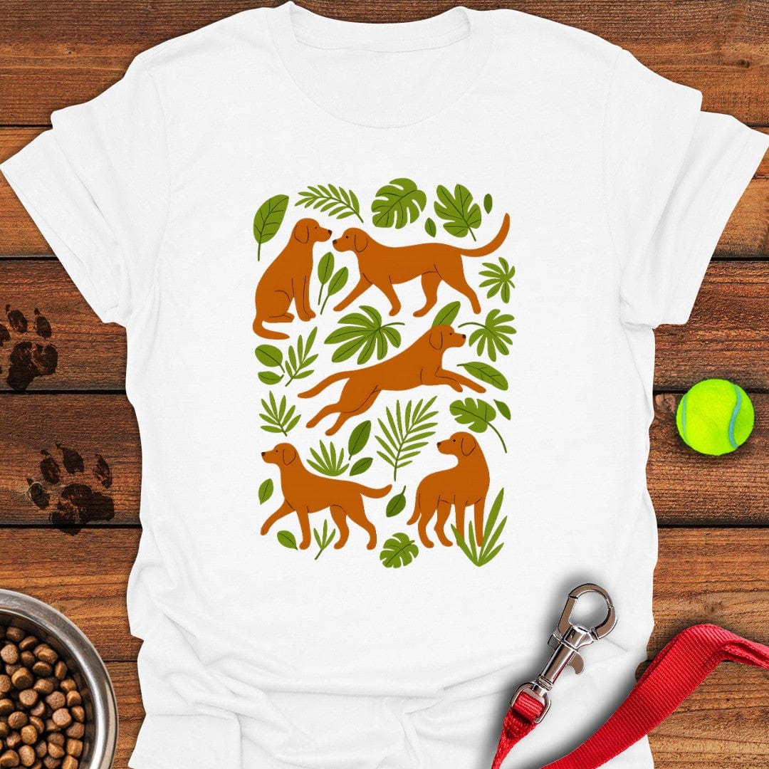 Fox Red Labrador Floral T-Shirt Brave Dog Apparel Unique Dog Gifts