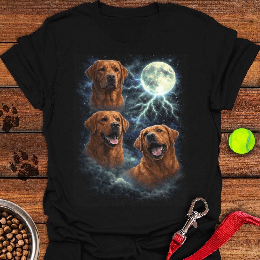 Fox Red Labrador Moon Retro T-Shirt Brave Dog Clothes Cool Gifts For Dog Lovers