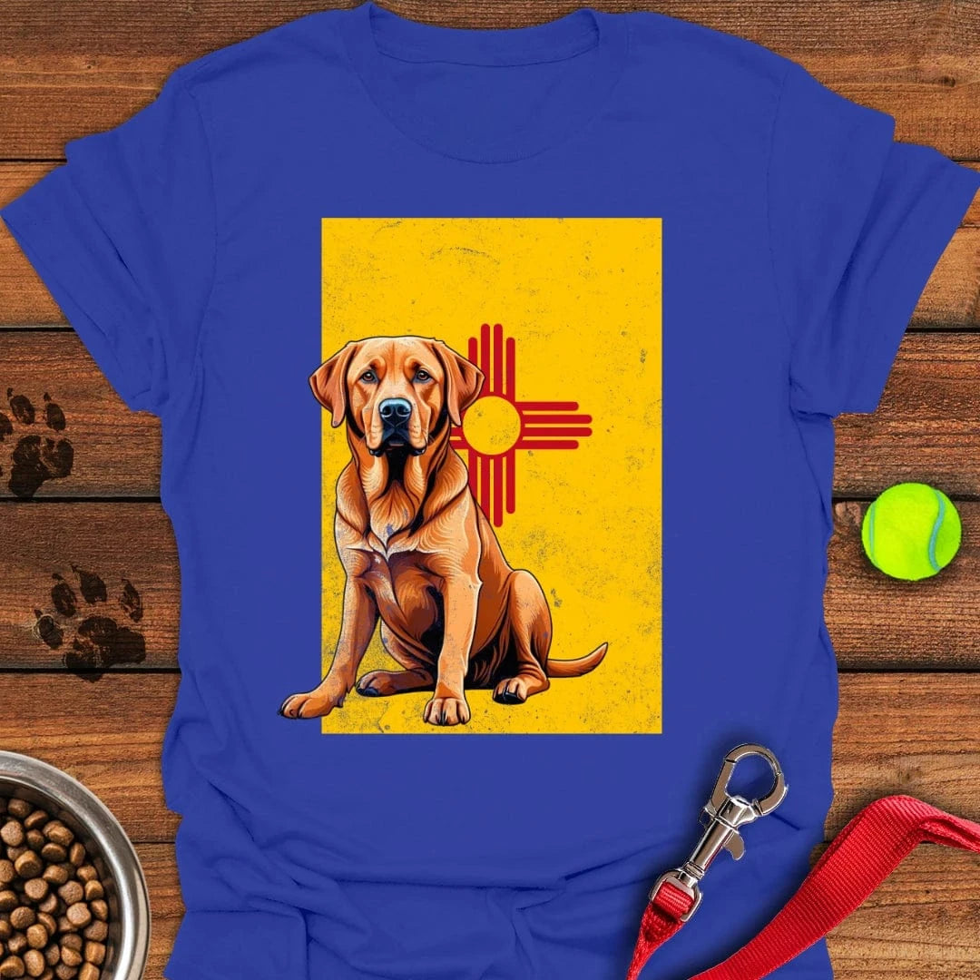 Fox Red Labrador New Mexico Flag T-Shirt Sassy Dog Apparel Gifts For Dog Lovers For Him Her