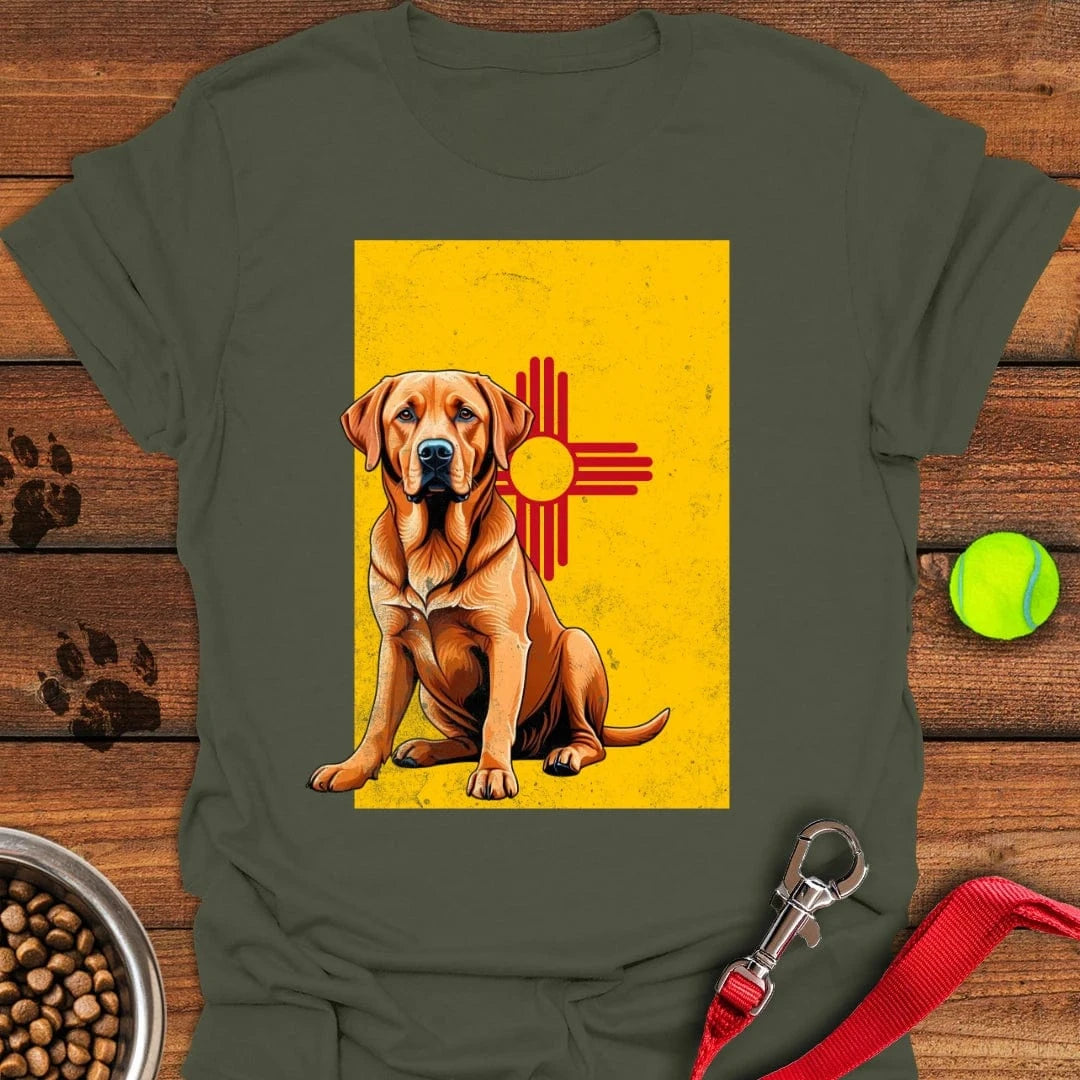 Fox Red Labrador New Mexico Flag T-Shirt Sassy Dog Apparel Gifts For Dog Lovers For Him Her