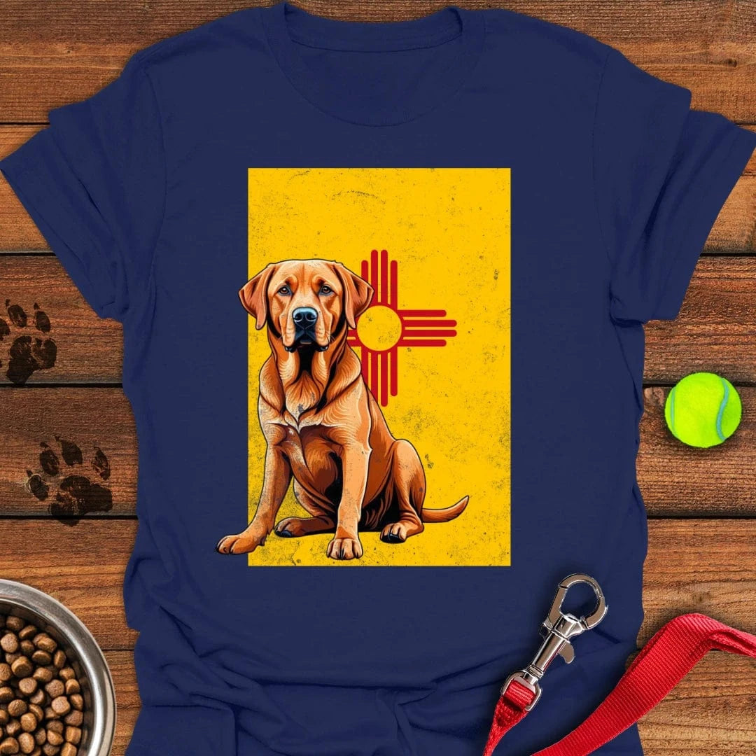 Fox Red Labrador New Mexico Flag T-Shirt Sassy Dog Apparel Gifts For Dog Lovers For Him Her