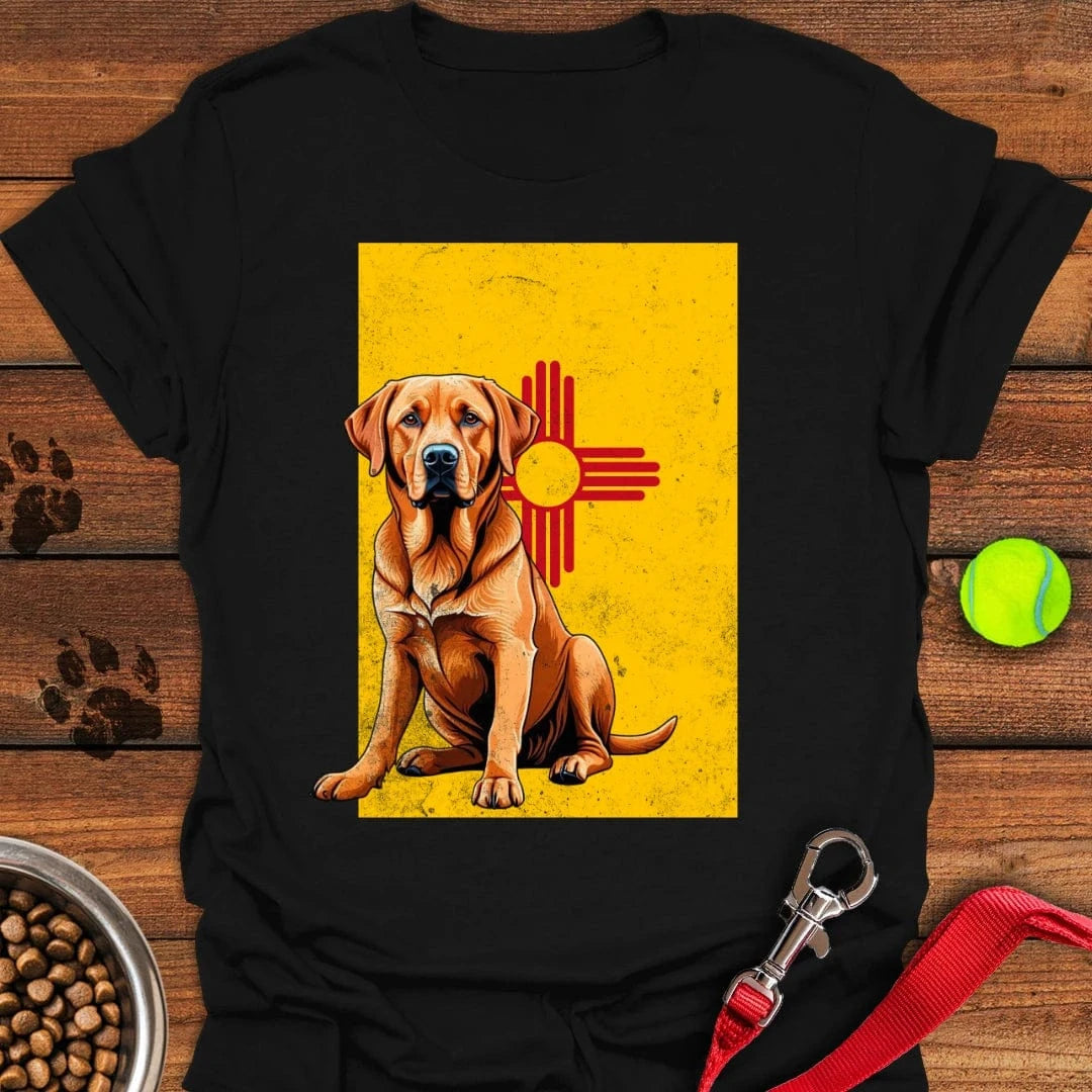 Fox Red Labrador New Mexico Flag T-Shirt Sassy Dog Apparel Gifts For Dog Lovers For Him Her