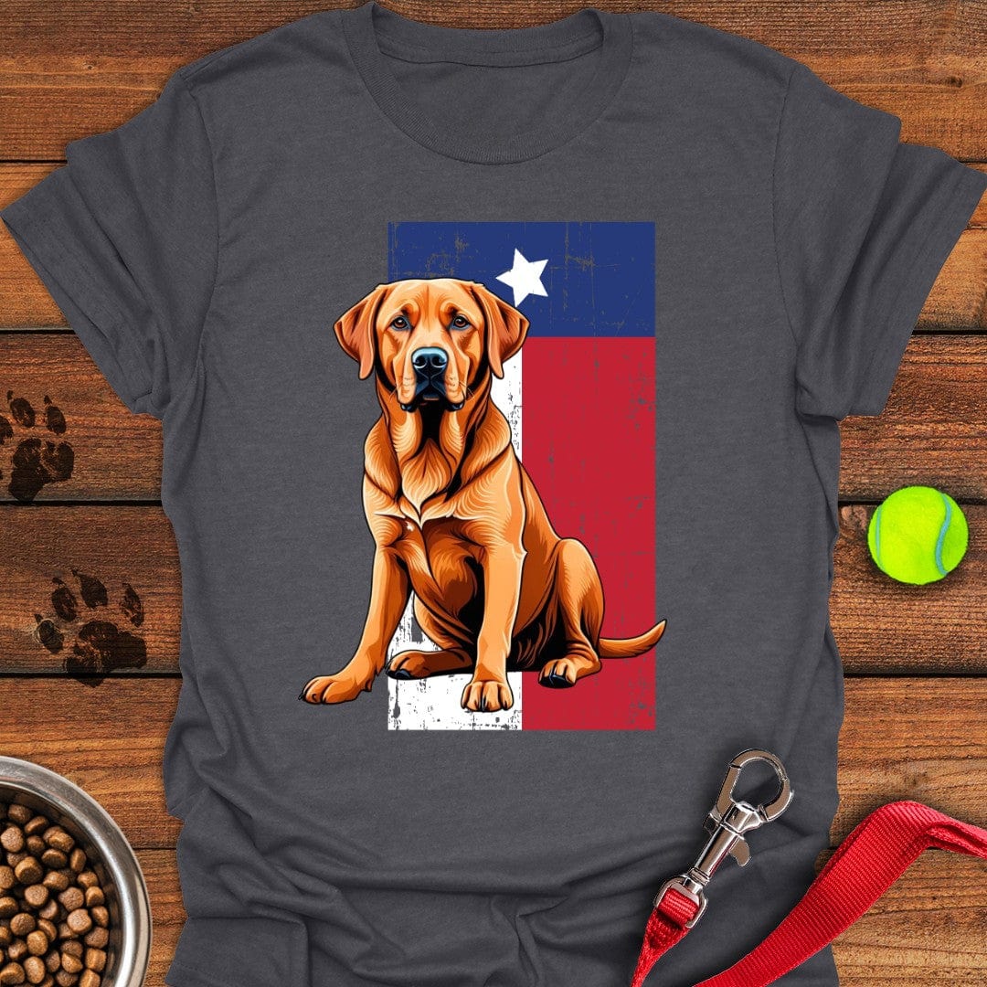 Fox Red Labrador Texas Flag T-Shirt Silly Dog Clothing Best Gifts For Dog Lovers