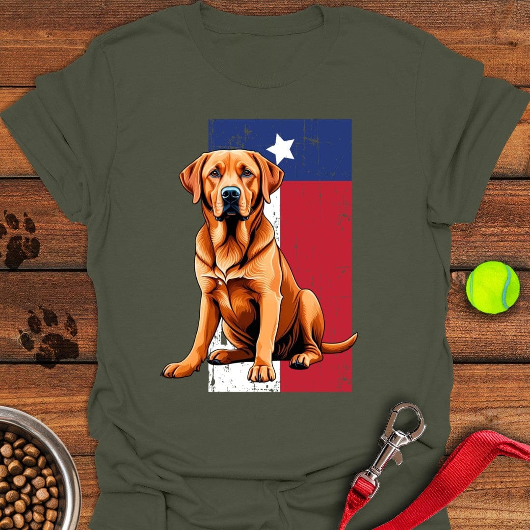 Fox Red Labrador Texas Flag T-Shirt Silly Dog Clothing Best Gifts For Dog Lovers