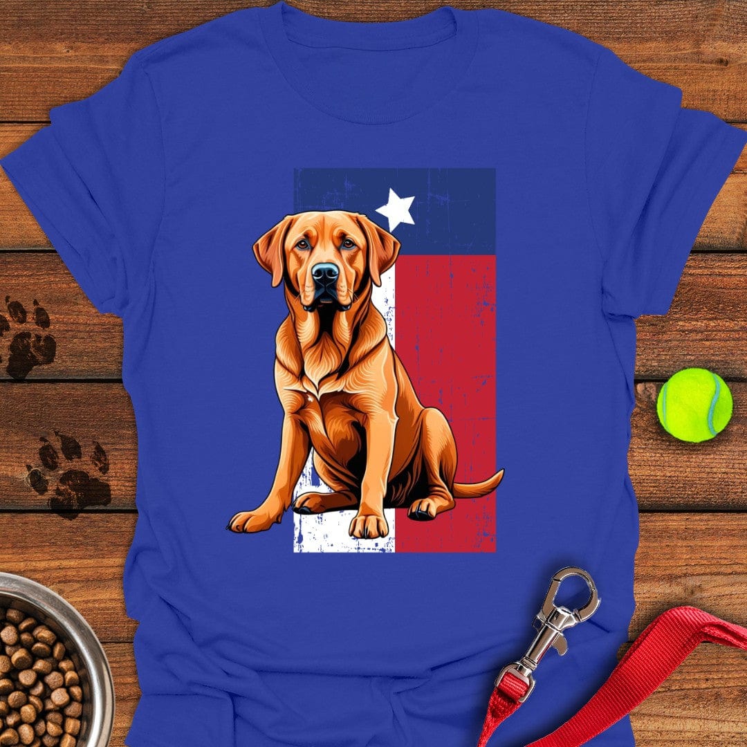 Fox Red Labrador Texas Flag T-Shirt Silly Dog Clothing Best Gifts For Dog Lovers
