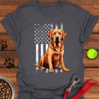 Fox Red Labrador USA T-Shirt Patriotic Shirt Labrador Owner Gifts