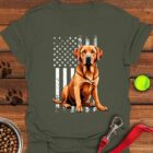 Fox Red Labrador USA T-Shirt Patriotic Shirt Labrador Owner Gifts