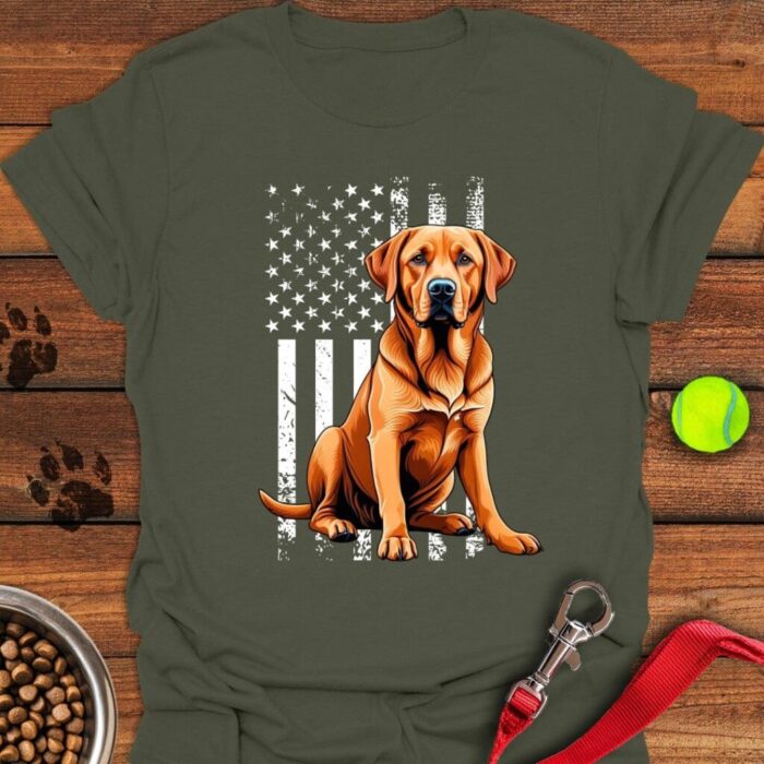Fox Red Labrador USA T-Shirt Patriotic Shirt Labrador Owner Gifts