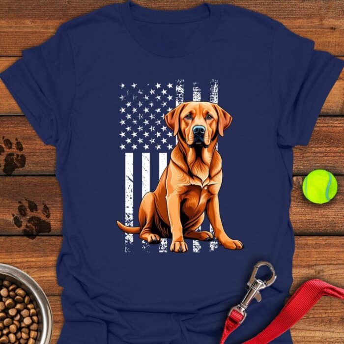 Fox Red Labrador USA T-Shirt Patriotic Shirt Labrador Owner Gifts