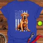 Fox Red Labrador USA T-Shirt Patriotic Shirt Labrador Owner Gifts