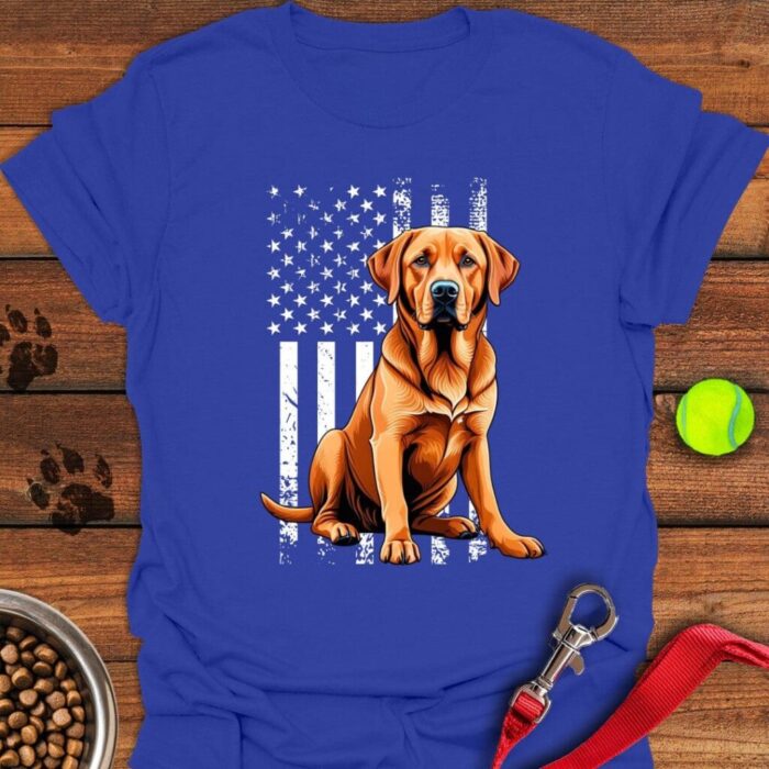 Fox Red Labrador USA T-Shirt Patriotic Shirt Labrador Owner Gifts