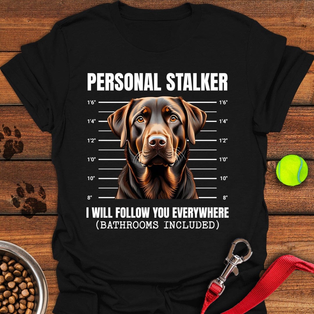 Funny Chocolate Labrador Mugshot T-Shirt Lucky Dog Clothes Father Daughter Gifts