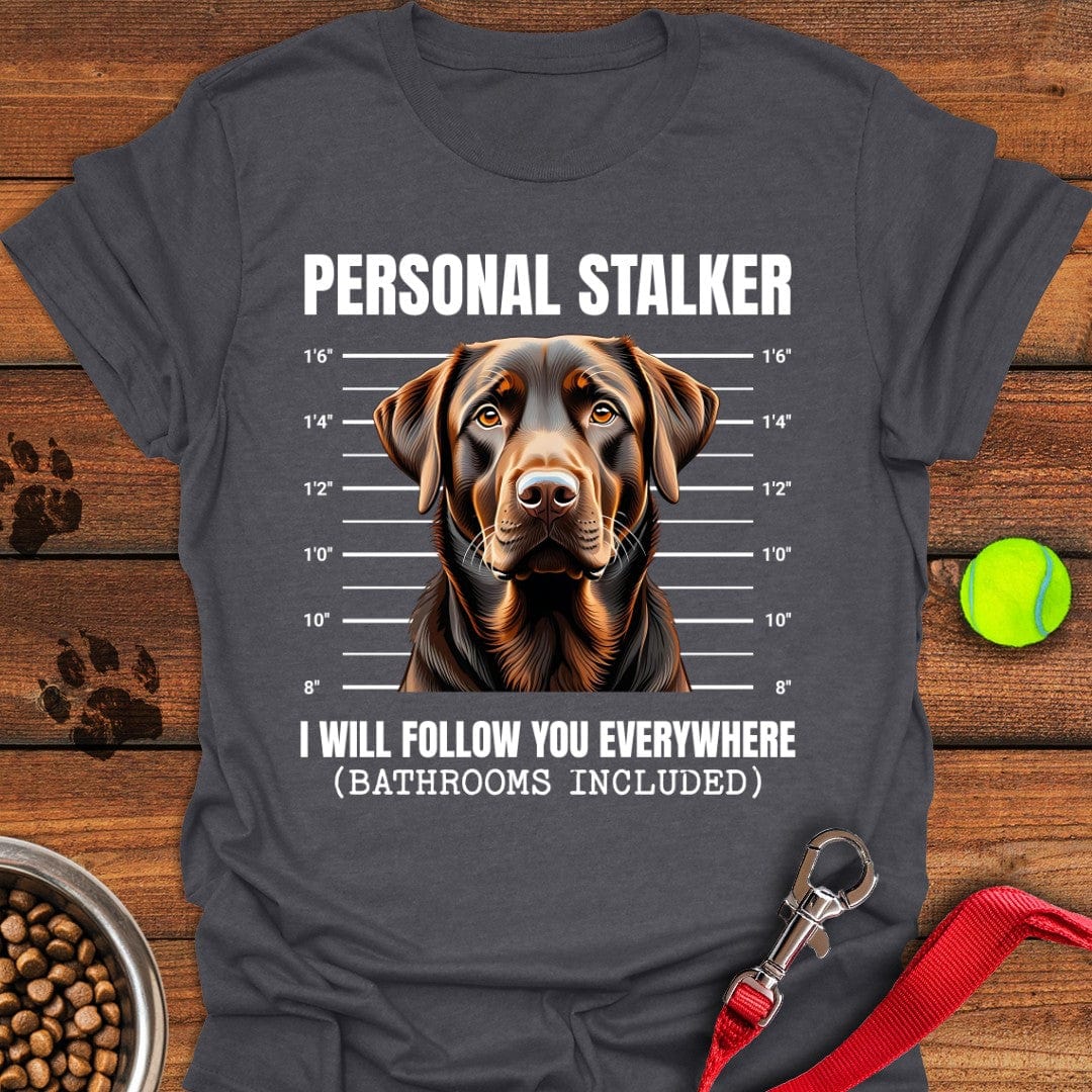 Funny Chocolate Labrador Mugshot T-Shirt Lucky Dog Clothes Father Daughter Gifts