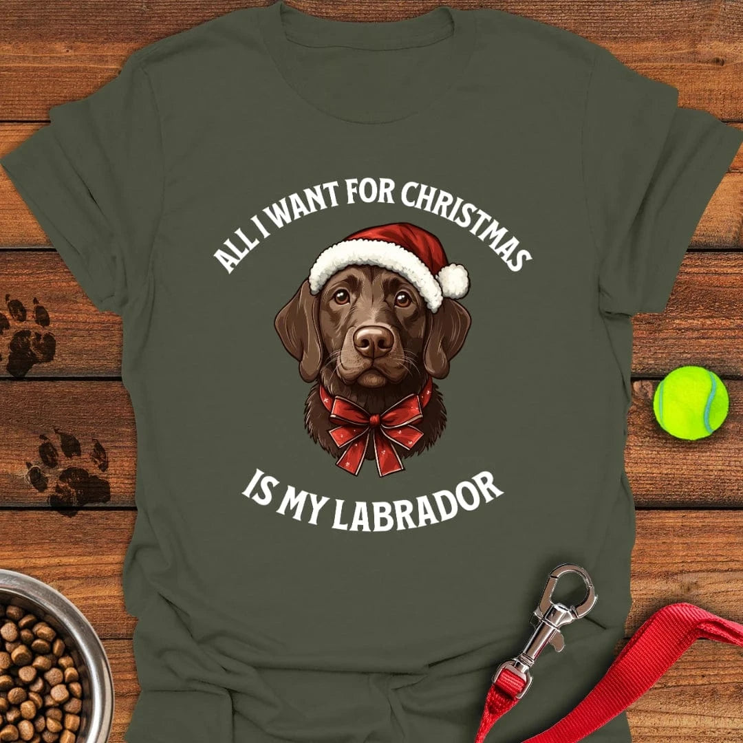Funny Labrador Christmas Labrador T-Shirt Fluffy Dog Clothing Special Mothers Day Presents