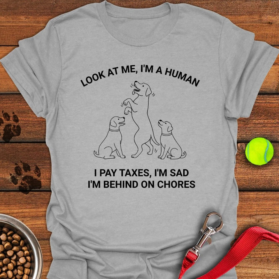 Funny Labrador Human Meme T-Shirt Lucky Dog Clothing Gifts For Dog Lovers People