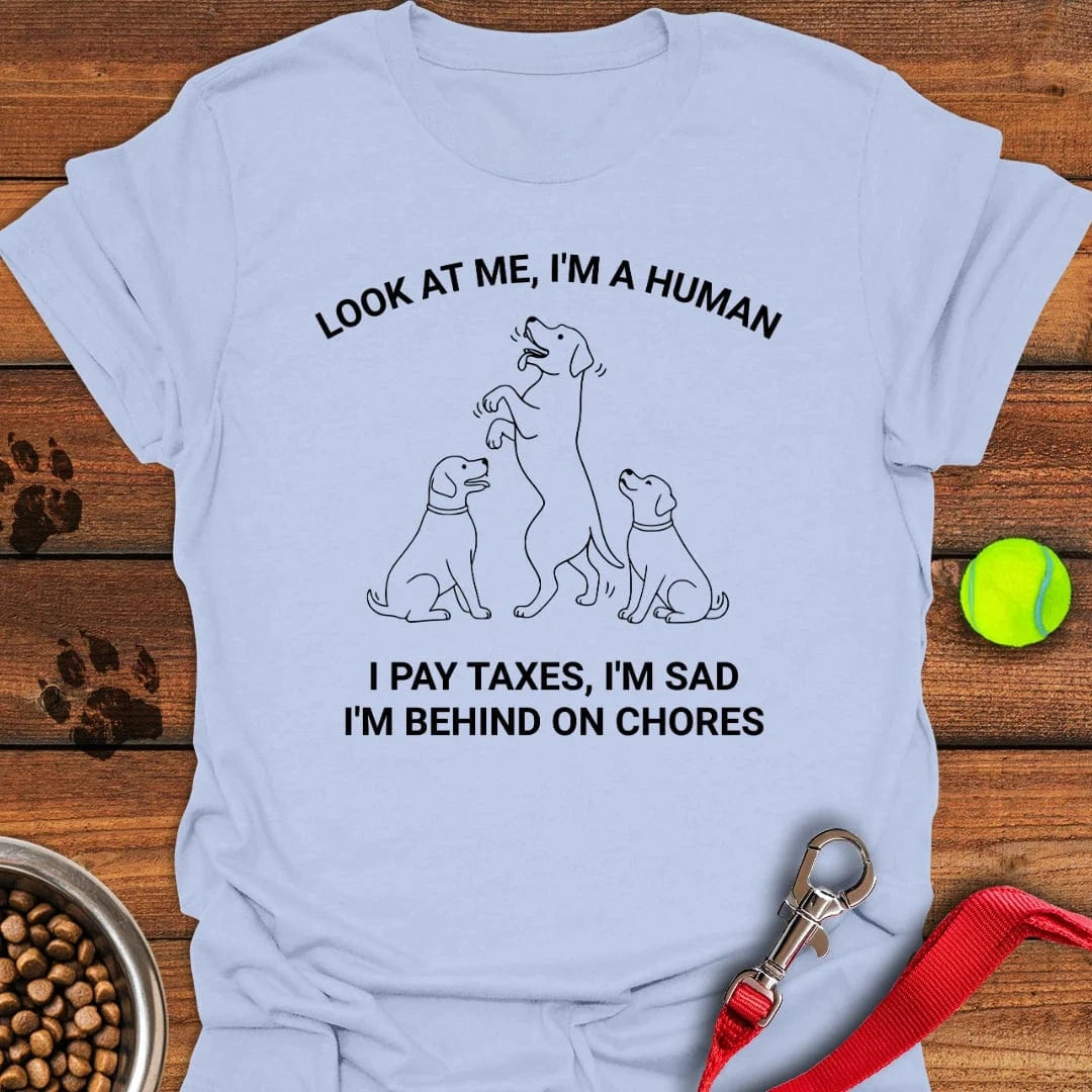 Funny Labrador Human Meme T-Shirt Lucky Dog Clothing Gifts For Dog Lovers People